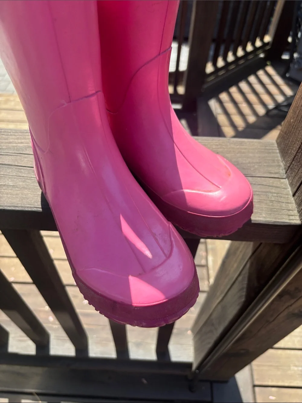 Bogs Bright Pink Kids Waterproof Rain Boots